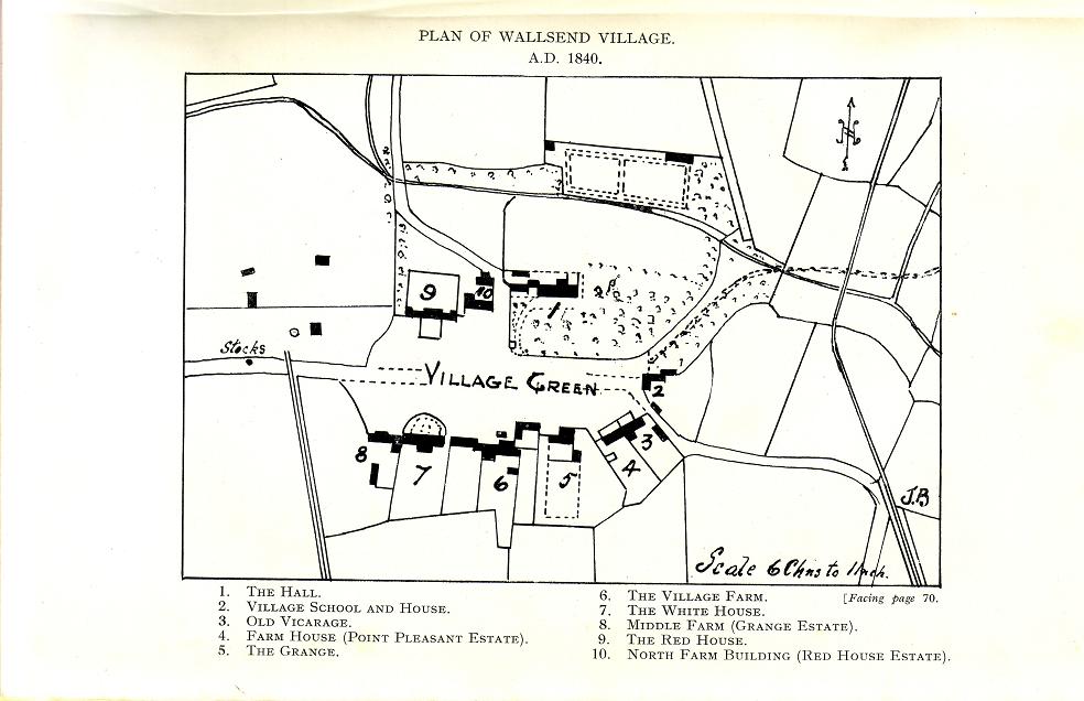 Plan of Wallsend Village, 1840